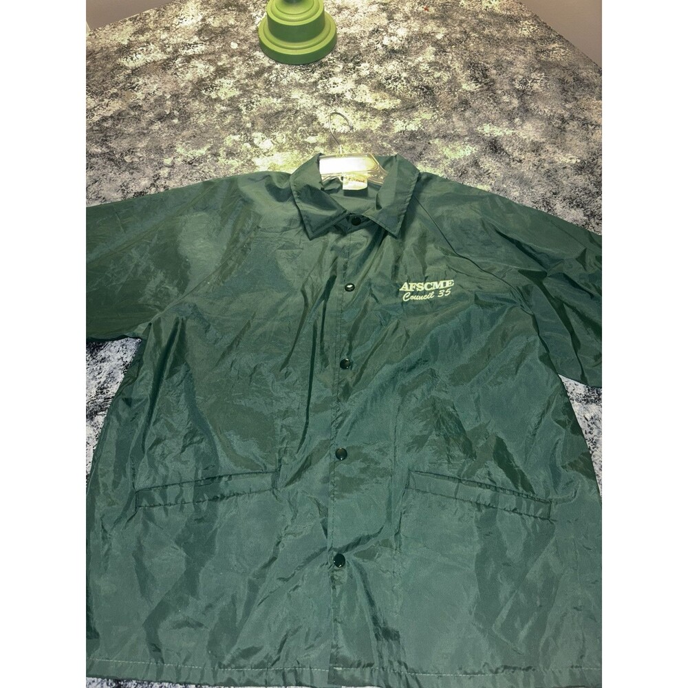 AFSCME 35 Buffalo VIP Jacket Men's XLGreen Union Line USA Made Snap True Vintage